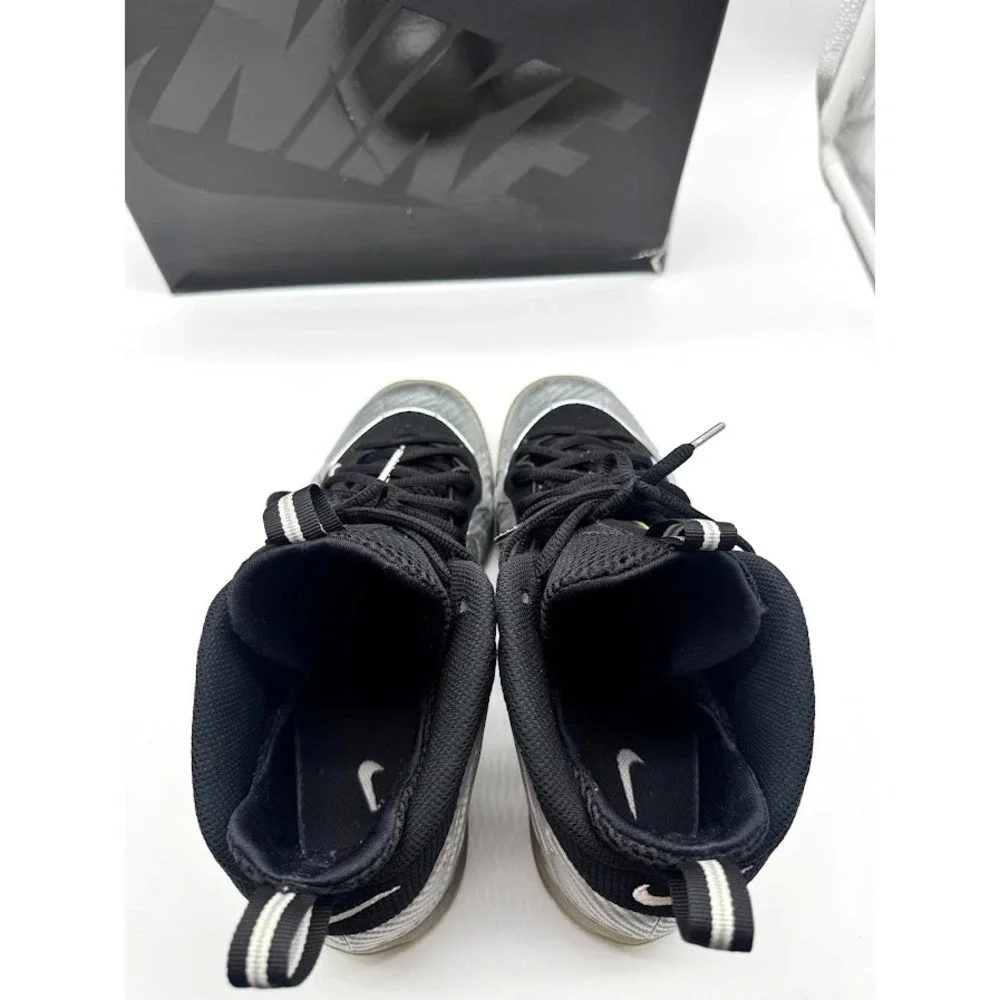 Nike Little Posite Pro GS Metallic Silver Black 644792-007 Youth US 7Y EU40